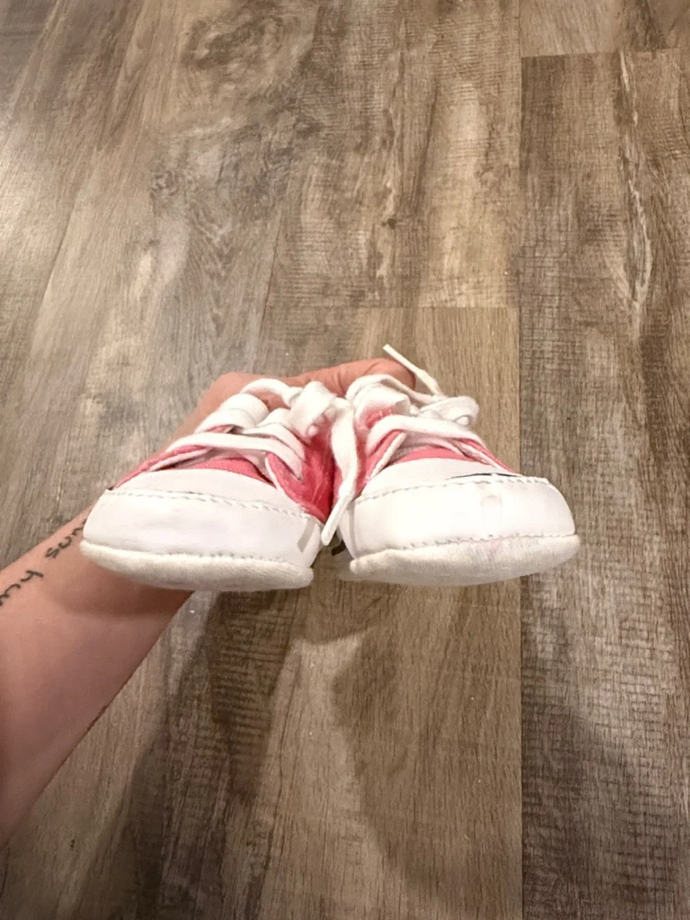Converse Pink Canvas Kids' Lace-Up Sneakers